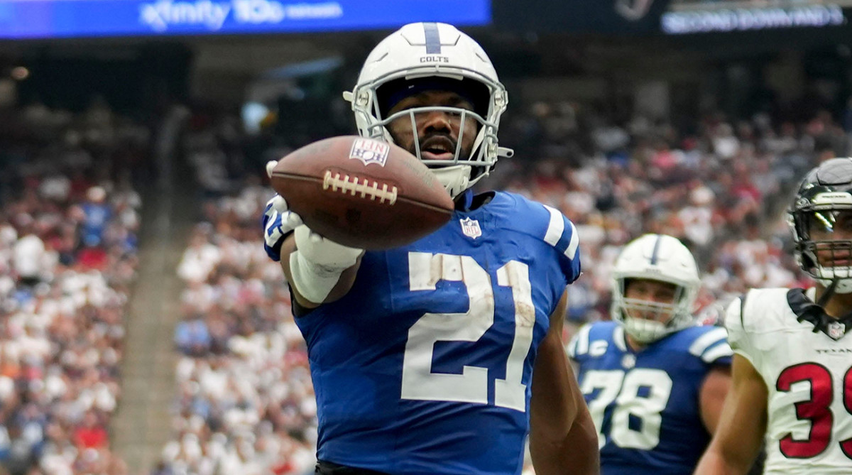 Indianapolis Colts running back Zack Moss